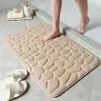 Absorbent Coral Velvet Polyester Non-Slip Bath Mat
