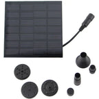 Solar Fountain Pump 4 Interchangeable Nozzles Compact & Silent