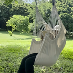 Outdoor Cotton Rope Swing Seat - Hanging Hammock Chair