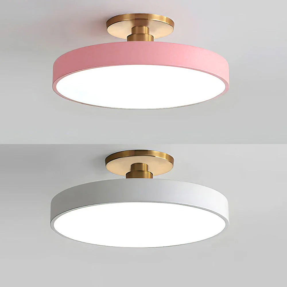 Stylish Dual-Tone LED Ceiling Fixture with Remote Dimming