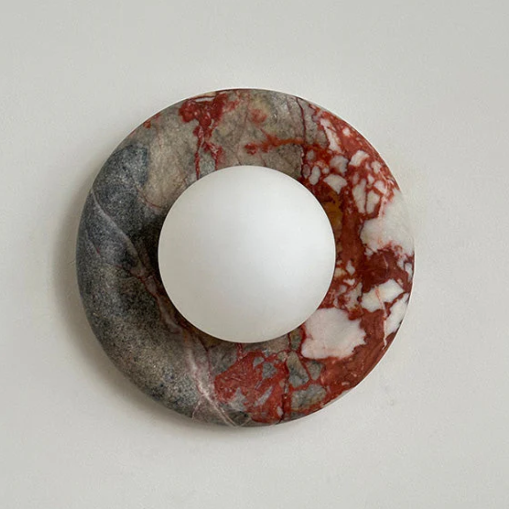Elegant Indoor LED Wall Light Fixture - Modern Marble Sconce