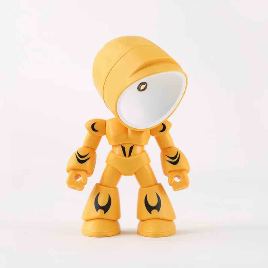 Adjustable Head LED Table Lamp in Robot Design – Plastic Construction