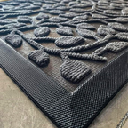 Non-Slip Doormat with Raised Pattern for Enhanced Traction