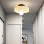 Ceiling and Wall Light Fixture with Central Glass Globe Design