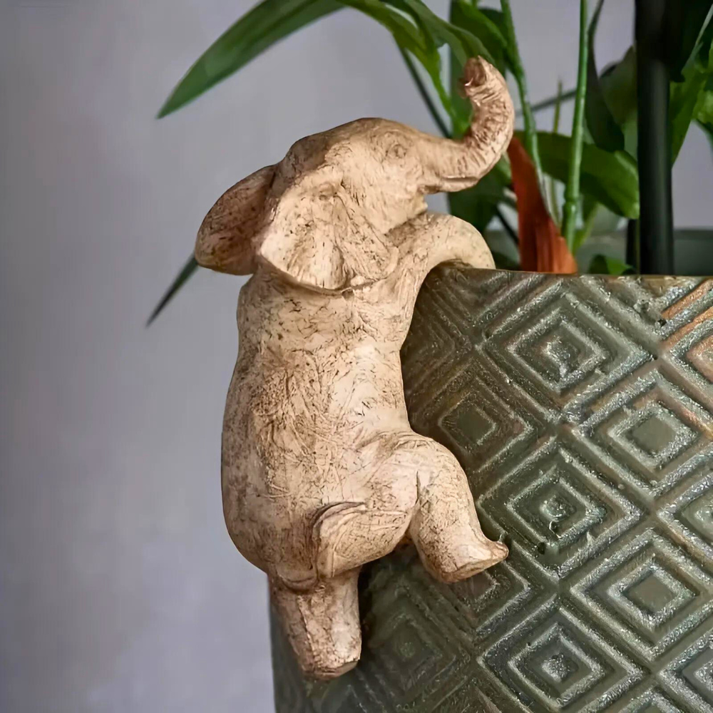 Elephant Planter Accent – Hanging Sculpture for Home Decor