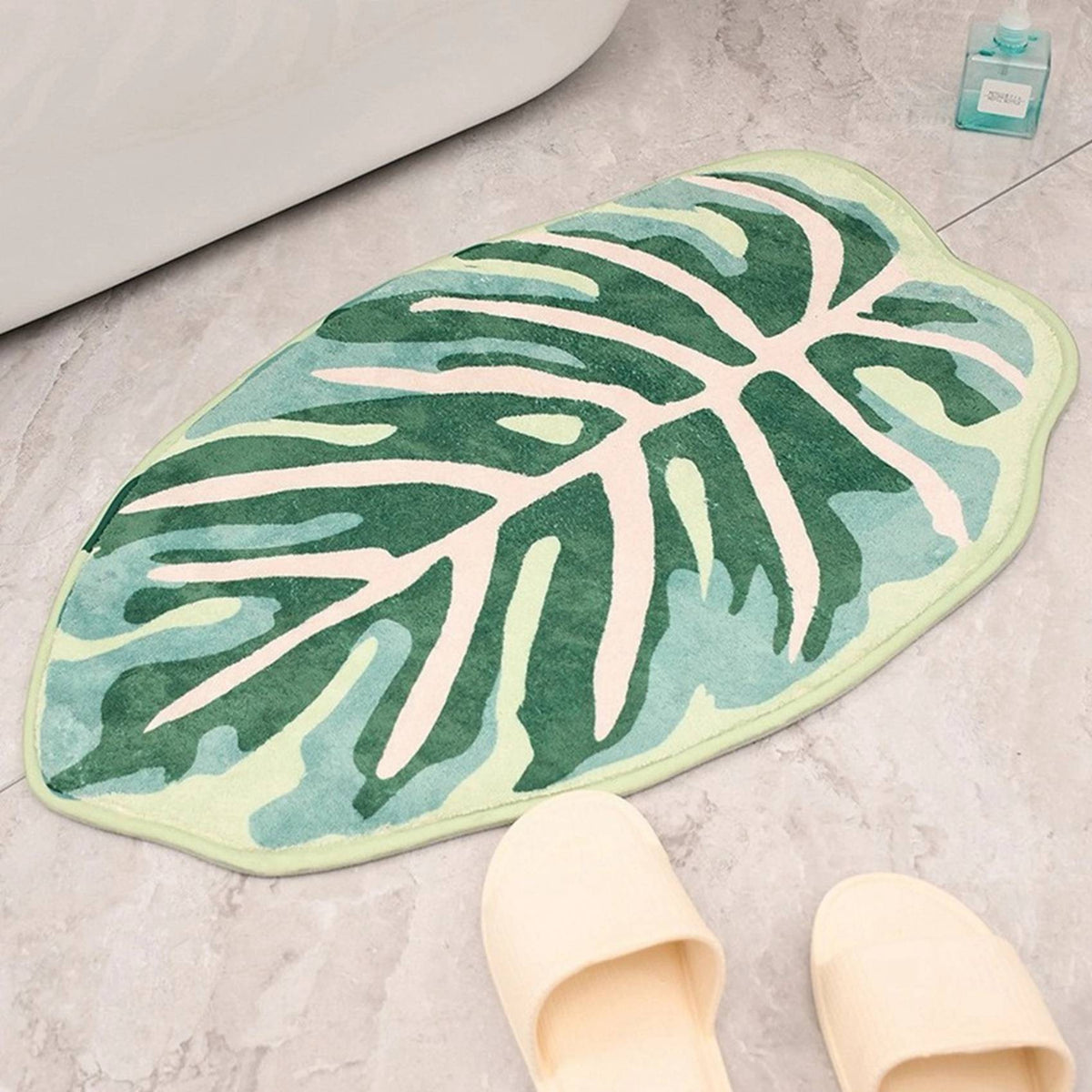 Tropical Serenity Bath Mat - Soft and Absorbent Area Rug