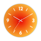Modern Gradient Design Wall Clock in Sunset Glass Finish