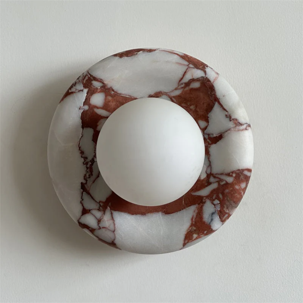 Elegant Indoor LED Wall Light Fixture - Modern Marble Sconce