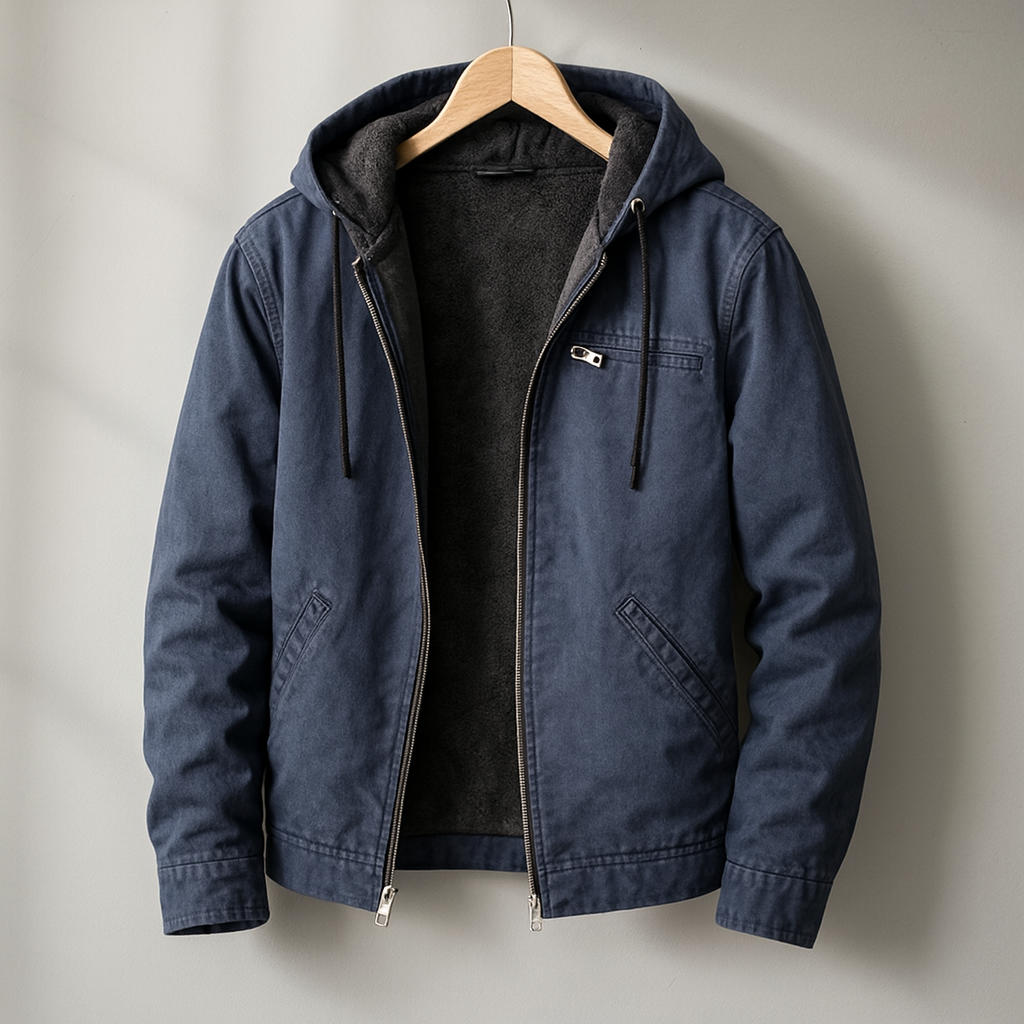 Cozy Explorer Canvas Jacket with Sherpa Lining