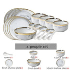 Sophisticated Marble-Style Dining Set