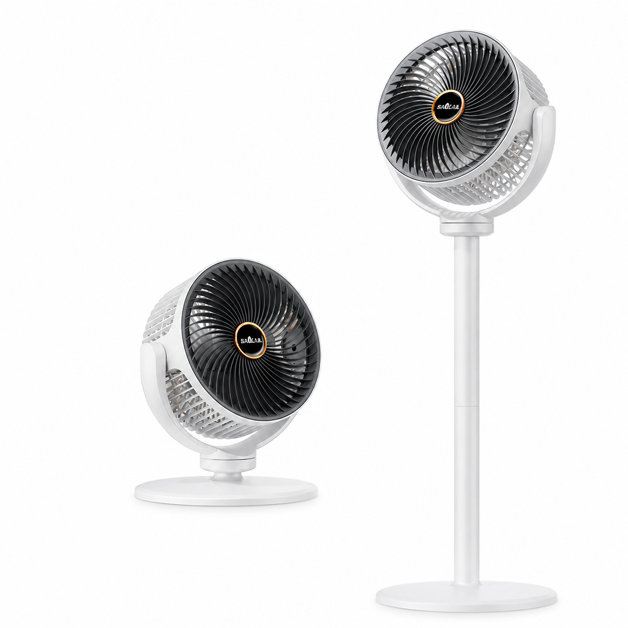 Foldable USB-Rechargeable 360° Rotating Floor Fan (7.9 in)