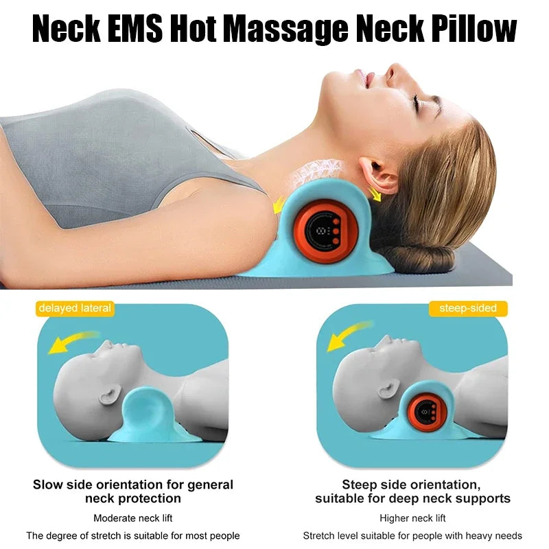 Neck Massager Traction & Acupoint Massage Ergonomic Pillow
