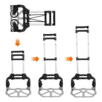 Folding Hand Truck Aluminum 165 Lb Capacity Quiet Wheels