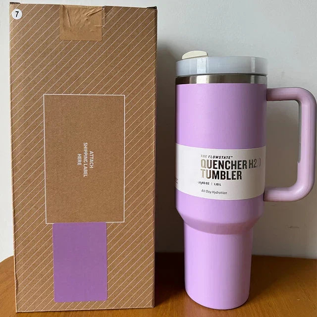 Insulated Tumbler 1.2L Stainless Steel Handle Lid