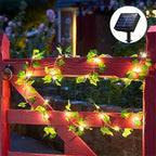 Solar-Powered Ivy Leaf String Lights (7 m)