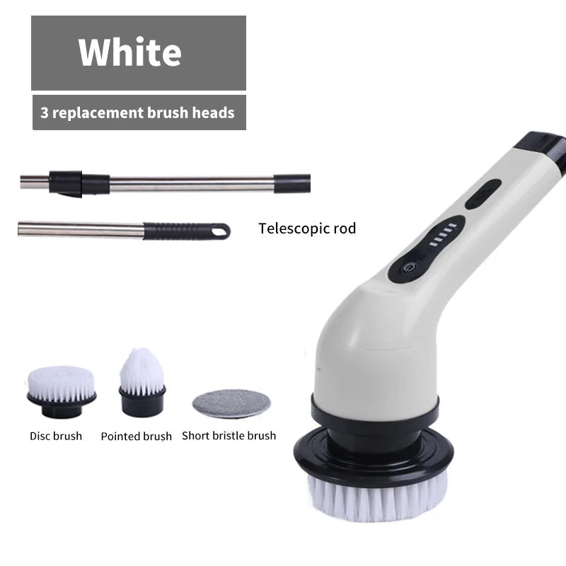 Electric Spin Cleaning Brush 9 Interchangeable Heads Rechargeable