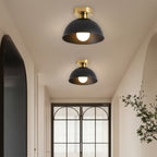 Contemporary Semi-Flush Mount Light Fixture | Matte Metal Design