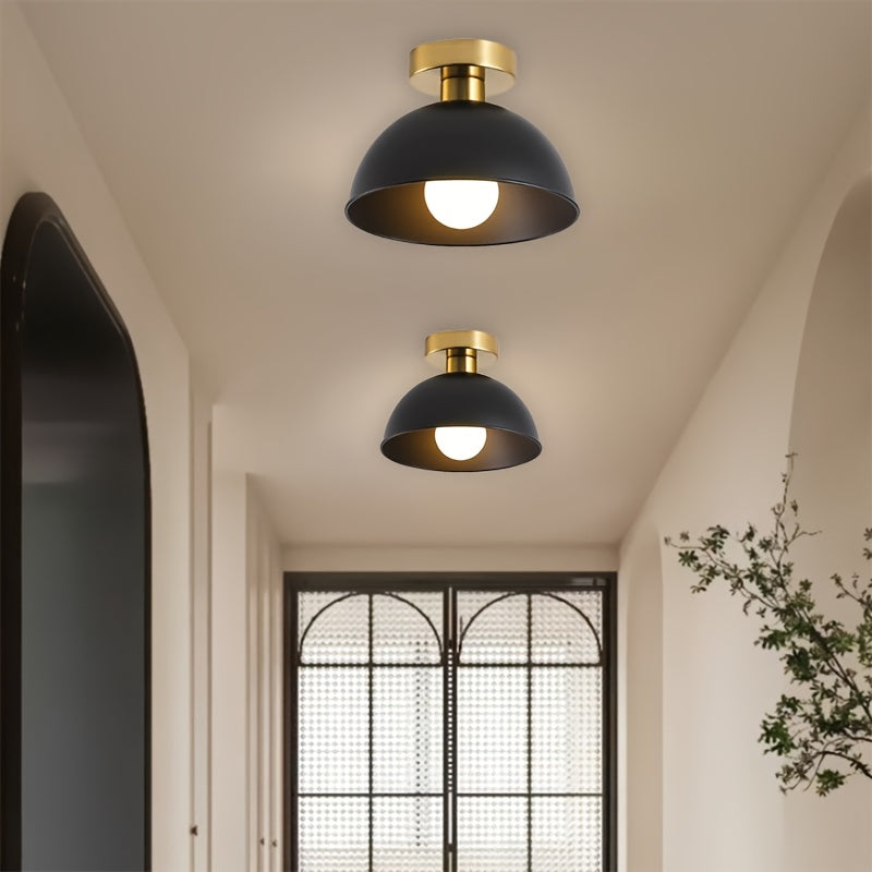 Contemporary Semi-Flush Mount Light Fixture | Matte Metal Design