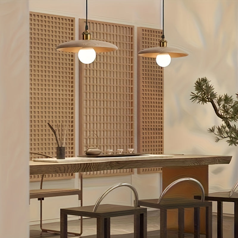 Scandinavian Ceiling Lamp - Solid Wood Pendant Light in Modern Design