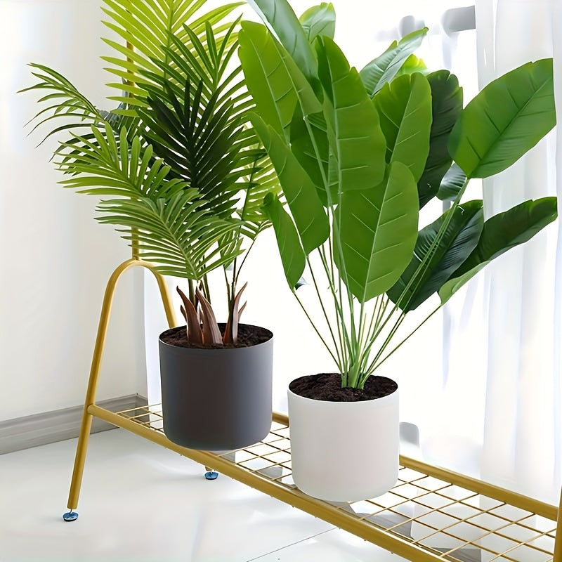 Decorative Plant Pot with Wooden Legs – Round Design for Indoor/Outdoor Use
