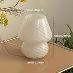 USB Adjustable Table Lamp - Murano-Inspired Glass Mushroom Design