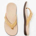 Flip-Flops Orthopaedic Arch Support Vegan Leather Non-Slip