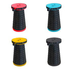 Portable Folding Stool Adjustable Height Folds Flat