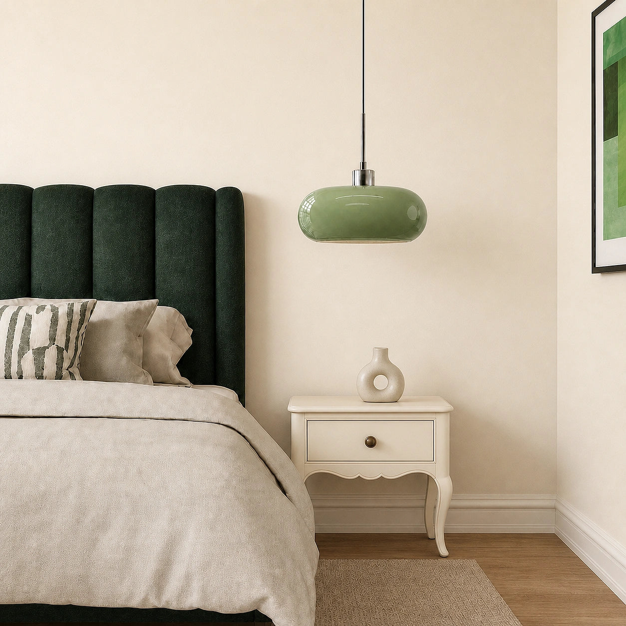 Geometric Transparent Glass Pendant Light (E27 Compatible)