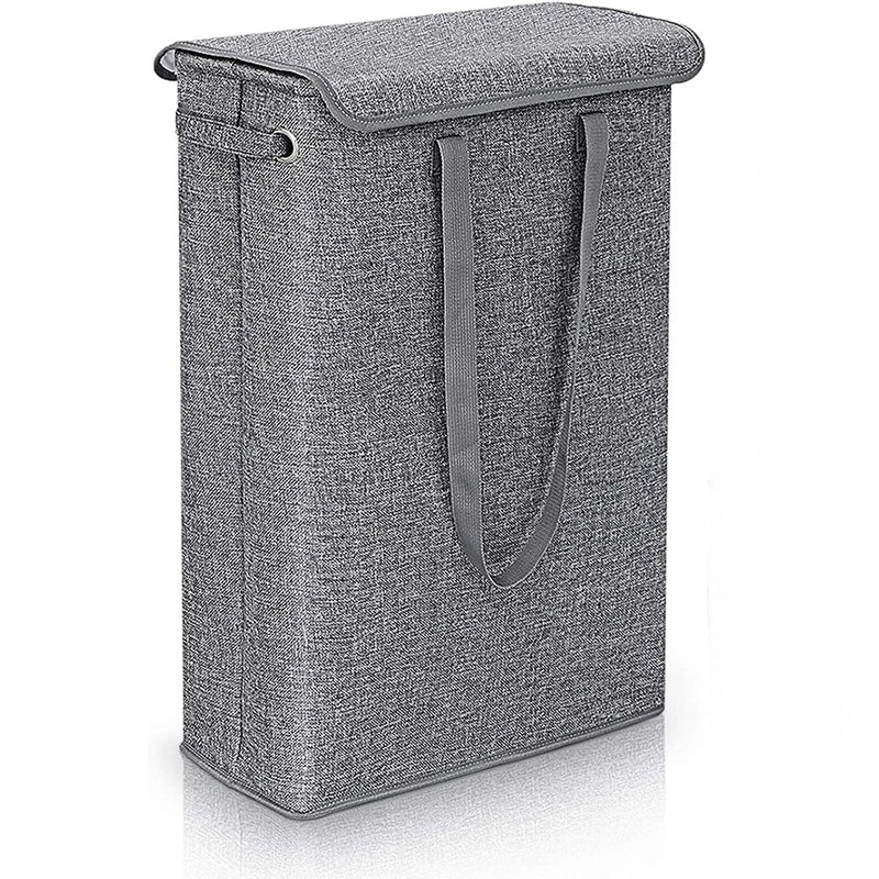 Laundry Basket Slim 45L Fitted Lid & Handles