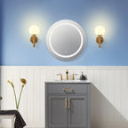 Stylish Metal Bedroom Light Fixture | Contemporary Glass Wall Sconce
