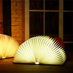 Warm Ambient Light LED Table Lamp – Folding Book Design