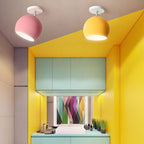 Contemporary Round Aluminum Ceiling Lamp – Nordic Macaron Style