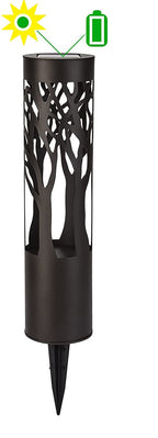 Bronze Metal Cylinder Solar Pathway Light for Garden
