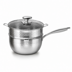 Uncoated Titanium Thickened Body Yukihira Pot (Lid & Steamer Options)