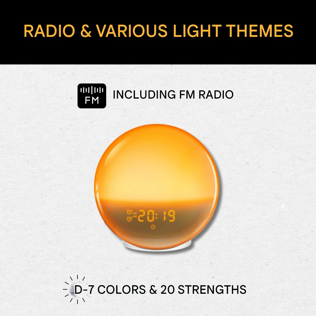 Wake-Up Light Alarm Clock Sunrise & Sunset Simulation