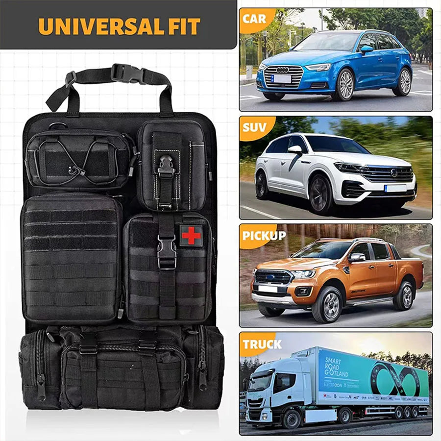 Hanging Car Organizer Oxford 600D Six Pockets