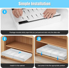 Pull-Out Cabinet Drawers Adjustable Width 77 Lb Capacity