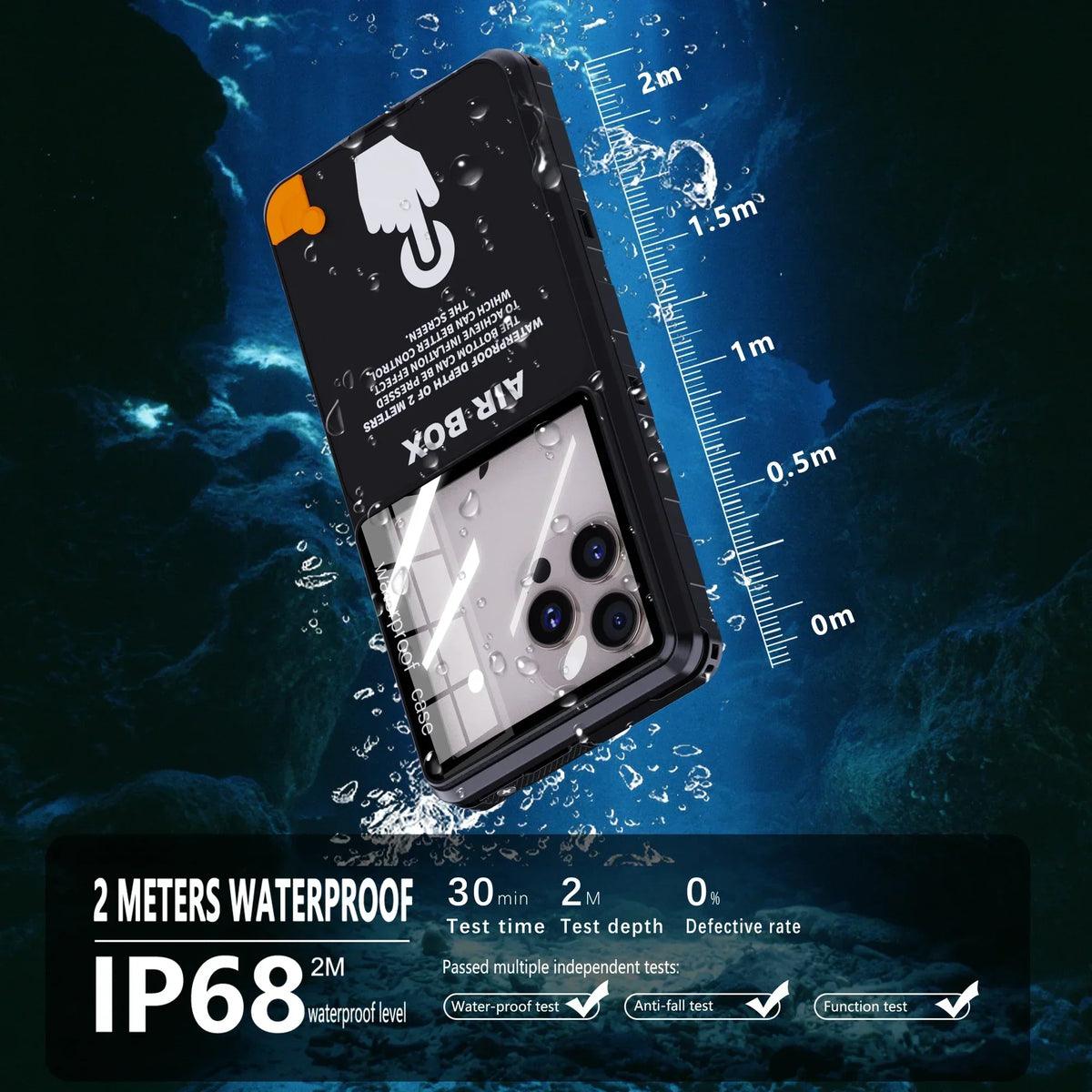 Waterproof Phone Case Set of 2 IP68 Universal Fit