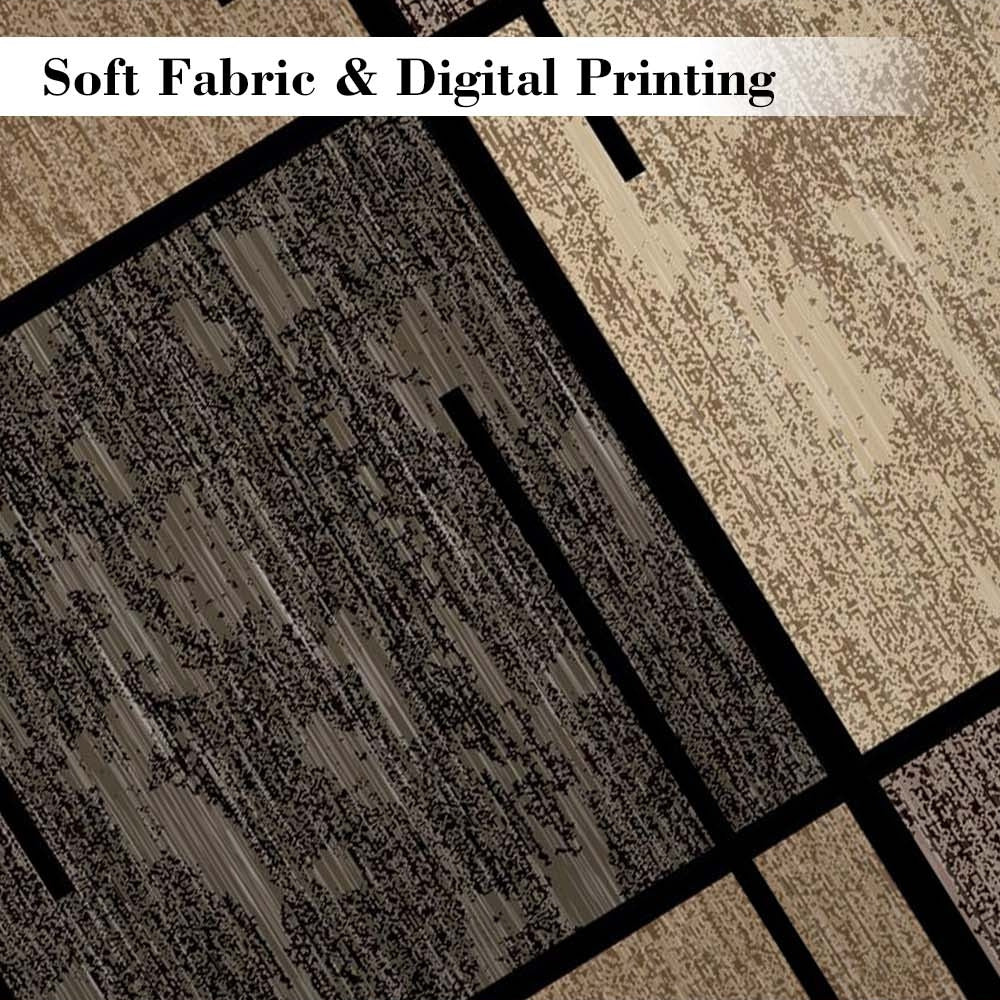 Modern Non-Slip Carpet | Washable Geometric Design Area Rug