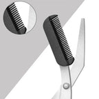 Eyebrow Scissors Precision Comb Ergonomic Grip Stainless Steel Blades