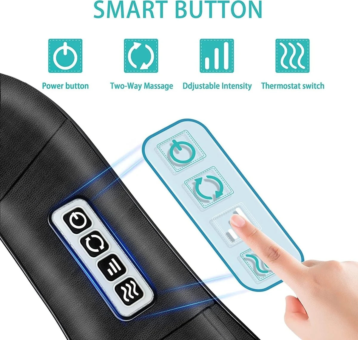 Shiatsu Massage Cushion Deep-Kneading Infrared Heat