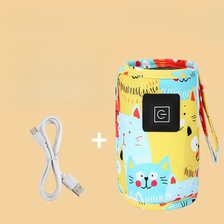 Baby Bottle Warmer USB Rechargeable Adjustable Temp