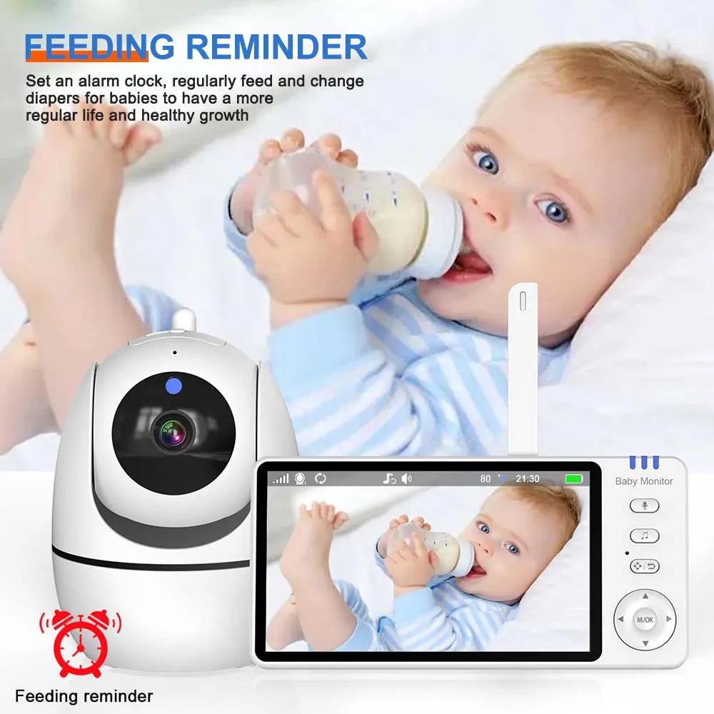 Baby Monitor 5-Inch HD Pan & Tilt Two-Way Talk