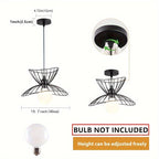 Adjustable Industrial Style Black Pendant Light – Retro Design