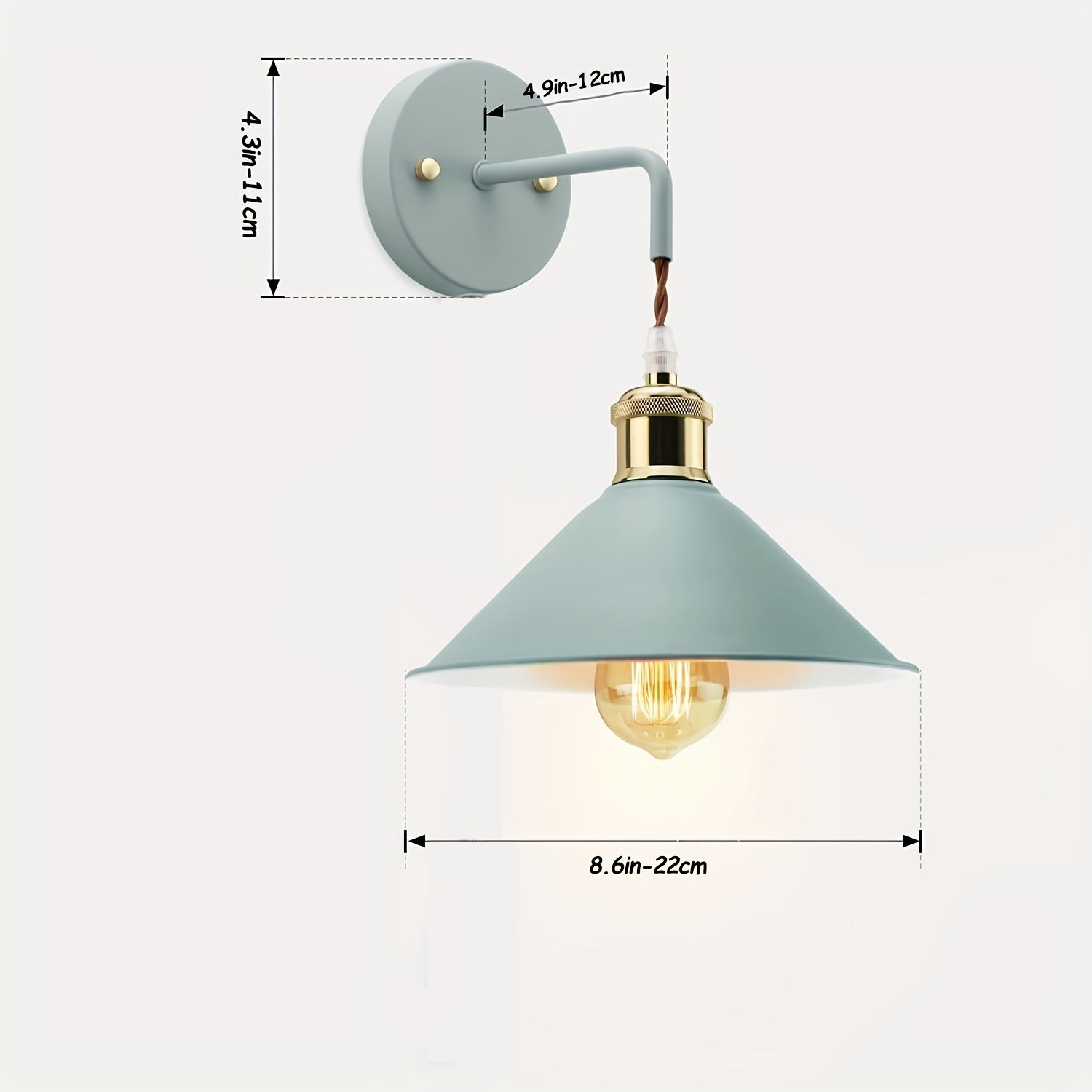 Industrial Wall Light Fixture - Modern Metal Sconce with Oil-Rubbed Finish