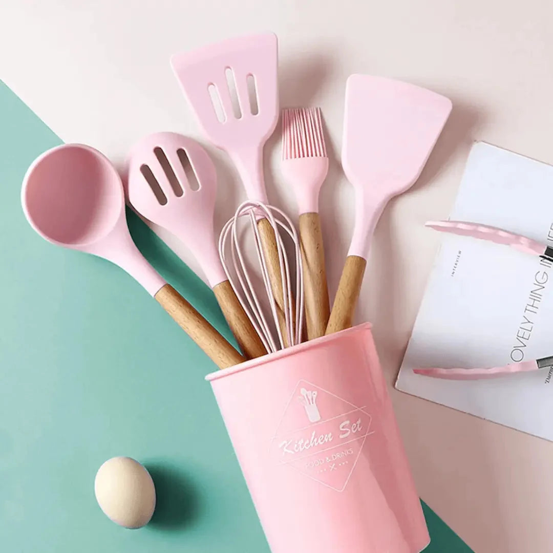 Utensil Set 12 Piece Silicone Heat-Resistant