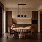 Travertine-Look Cylindrical Pendant Light (E27 Socket)