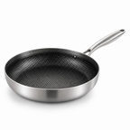 Tri-Ply Stainless Steel Honeycomb Non-Stick Frying Pan (Multiple Sizes)