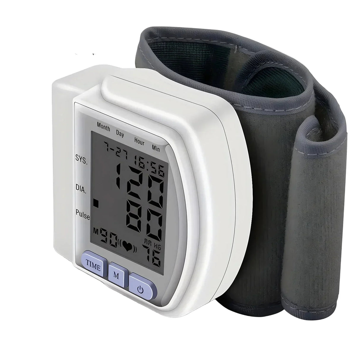 Wrist Blood Pressure Monitor Large LCD Stores 99 Readings