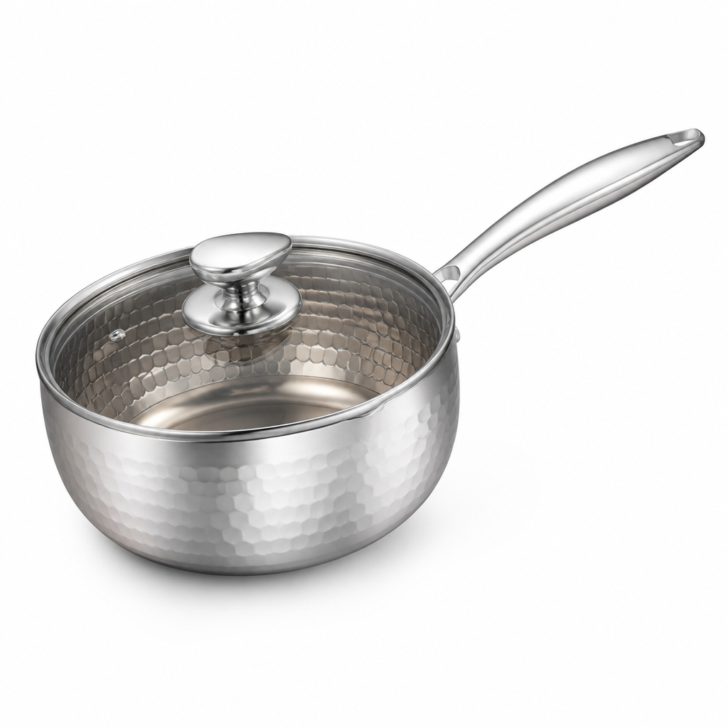Uncoated Titanium Thickened Body Yukihira Pot (Lid & Steamer Options)